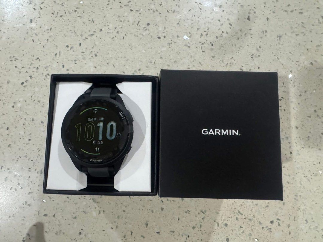 Garmin Forerunner 165 (Category: Wearables & Smart Watches) located in Manila. Submitted by calebhernz (Listing ID 1468749342, Image 1). Description: fs: Garmin 165 Music (Black/Slate) 7k firm (edit: please read the “FIRM PRICE” before offering 5-6k) rfs: my wife’s upgrading to 965 no issue slightly used no dents June 2025 bought, same as my fr165 loc: gma cavite Can ship or meetup depends on the schedule.