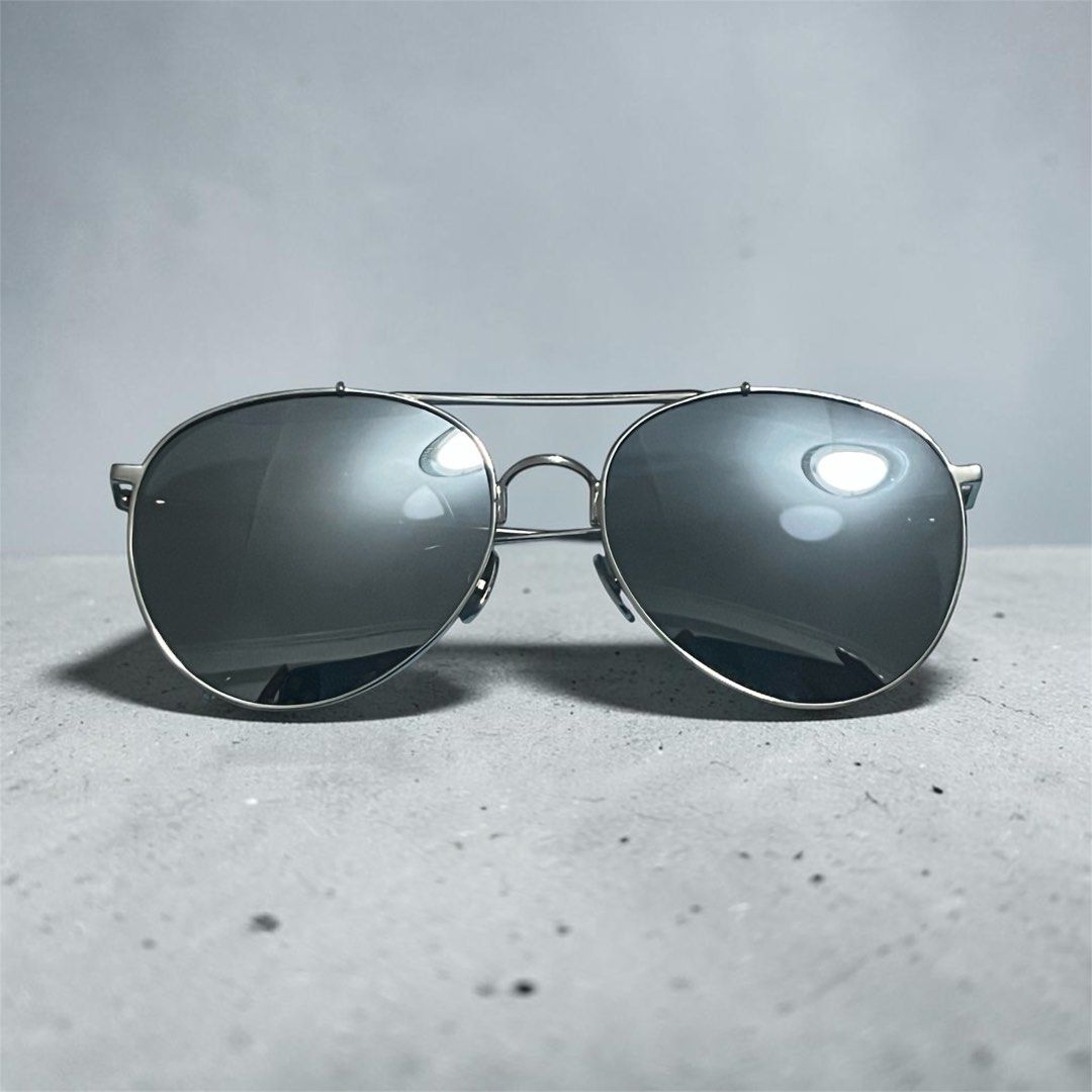 Gentle Monster Big Bully Titanium Frame (Category: Sunglasses & Eyewear) located in Manila. Submitted by chococoffeeboy (Listing ID 1468878518, Image 2). Description: Gentle Monster Big Bully Titanium - Style: Classic aviator -With double brow bar - Color: Silver-tone lightweight titanium frame with mirror grey lenses -Made in Korea -No scratches -Replacement Gentle Monster pouch & cleaning fabric Payment: Gcash/Maya.