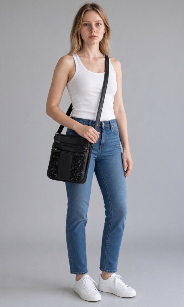 GENUINE LEATHER OWL DESIGN LEATHER SLING (Category: Cross-body Bags) located in Las Pinas. Submitted by annachiaonair2037 (Listing ID 1468723402, Image 1). Description: GENUINE LEATHER WITH OWL DESIGN CROSSBODY SLING FROM JAPAN 3 COMPARTMENTS ADJUSTABLE STRAP H 8" L 7" W 4".