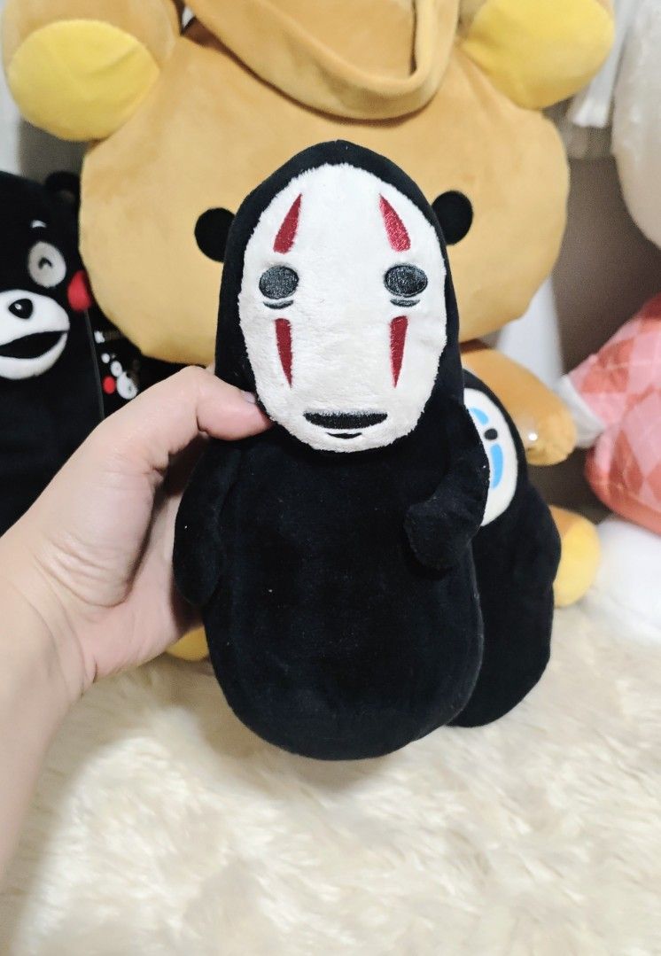 Ghibli Character - NO FACE (Category: Plushies & Soft Toys) located in Manila. Submitted by yourfavoritethings7 (Listing ID 1468803664, Image 2). Description: Take both for 380 php Cut tag 9 inches (tall one) - with beads sa base. 7.5 inches - blue no face For take all only.