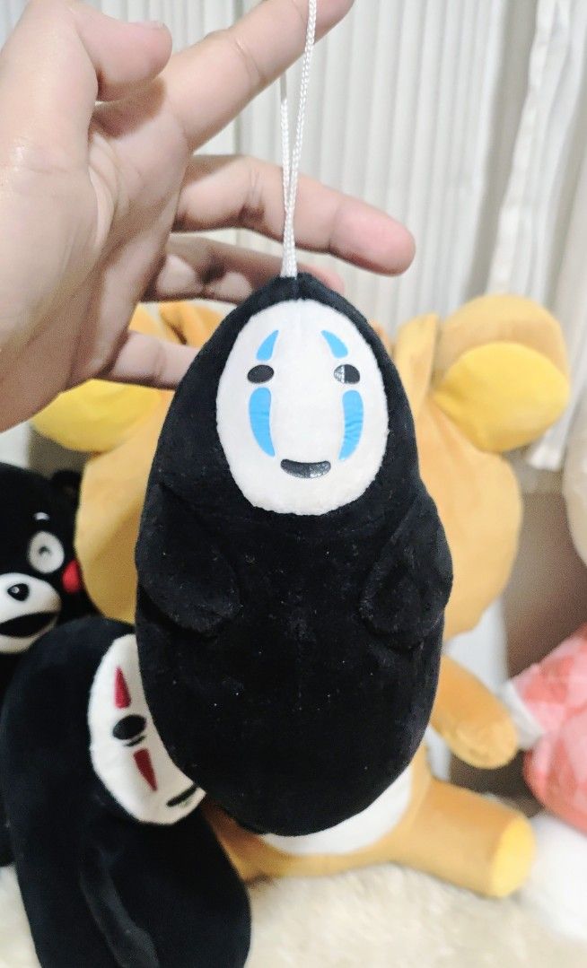 Ghibli Character - NO FACE (Category: Plushies & Soft Toys) located in Manila. Submitted by yourfavoritethings7 (Listing ID 1468803664, Image 3). Description: Take both for 380 php Cut tag 9 inches (tall one) - with beads sa base. 7.5 inches - blue no face For take all only.