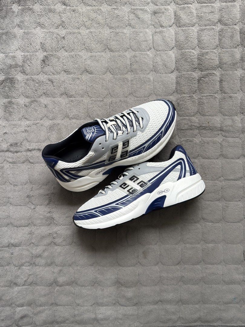 Givenchy GIV 1 Runner Sneakers White Blue (Category: Sneakers & Footwear) located in Manila. Submitted by azgtrrz (Listing ID 1468790988, Image 1). Description: FOR SALE GIVENCHY NFNTY-52 RUNNER SIZE 42 (FITS 9-9.5) BRAND NEW 22,000 PHP (55k+ RETAIL) MANILA AREA.