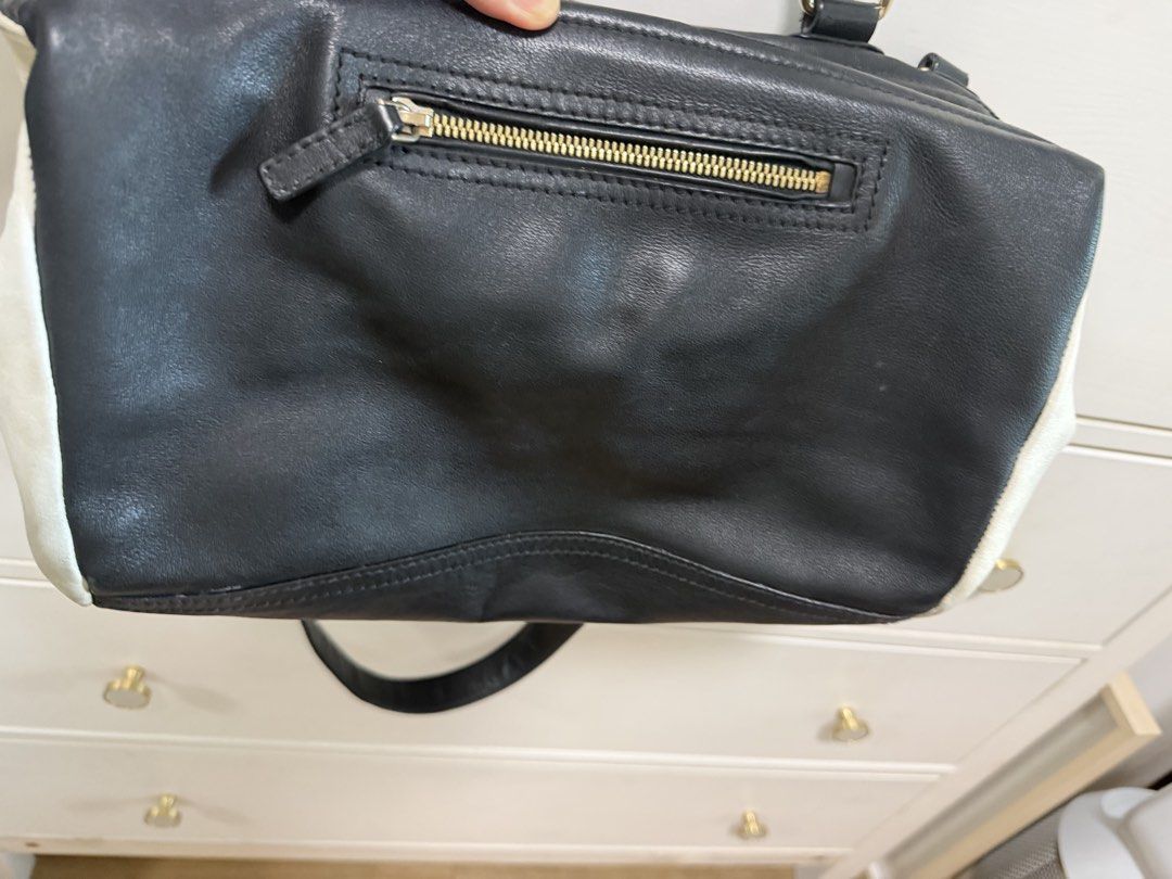 Givenchy Multicolor Leather Satchel Shoulder Bag (Category: Luxury Bags & Wallets) located in Taguig. Submitted by riacalleja1 (Listing ID 1468765812, Image 3). Description: Givenchy Pandora Small Tricolor Leather Bag – Black / Beige / Cream ₱18,000 | Negotiable Selling my authentic Givenchy Pandora Small Tricolor leather bag. Distinctive multi-zipper design with contrasting leather panels, gold-tone hardware and a relaxed silhouette. Condition: 