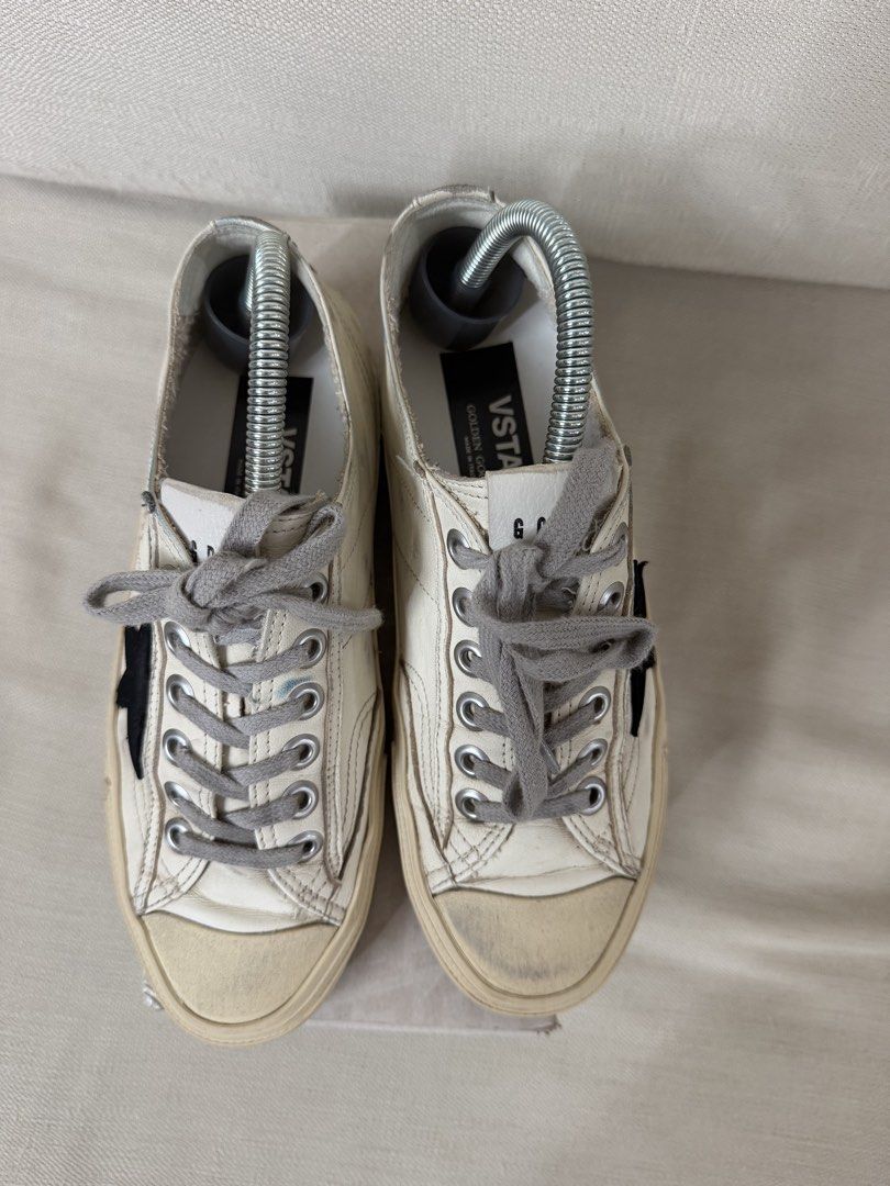 GOLDEN GOOSE VSTAR2 AUTHENTIC SIZE 38 (Category: Sneakers) located in Muntinlupa City. Submitted by king_declutter (Listing ID 1468722308, Image 3). Description: FOR SALE: AUTHENTIC GOLDEN GOOSE VSTAR2 SIZE: 38 CONDITION: SLIGHTLY USED COMPLETE WITH DUST BAG PASSPORT, ETC. COLOR: OFFWHITE WITH BLACK STAR/LOGO RFS: DECLUTTERRING SELLING PRICE: P15K retails for around P30k.
