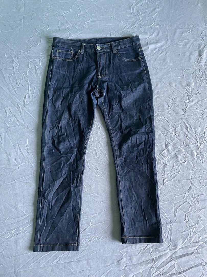 Good Jeans Dark Blue Denim Size 30 (Category: Jeans) located in Cagayan de Oro. Submitted by jekdels05 (Listing ID 1468767756, Image 1). Description: - Brand: Good Jeans - Size: Tagged Size 30 - Color/Wash: Classic dark blue wash with stylish contrast stitching - Material: 65% Cotton, 33% Polyester - Closure: Button fly - Waist: ~16.5 inches across - Total Length: ~36.5 inches - Leg Opening: ~7 inches across.
