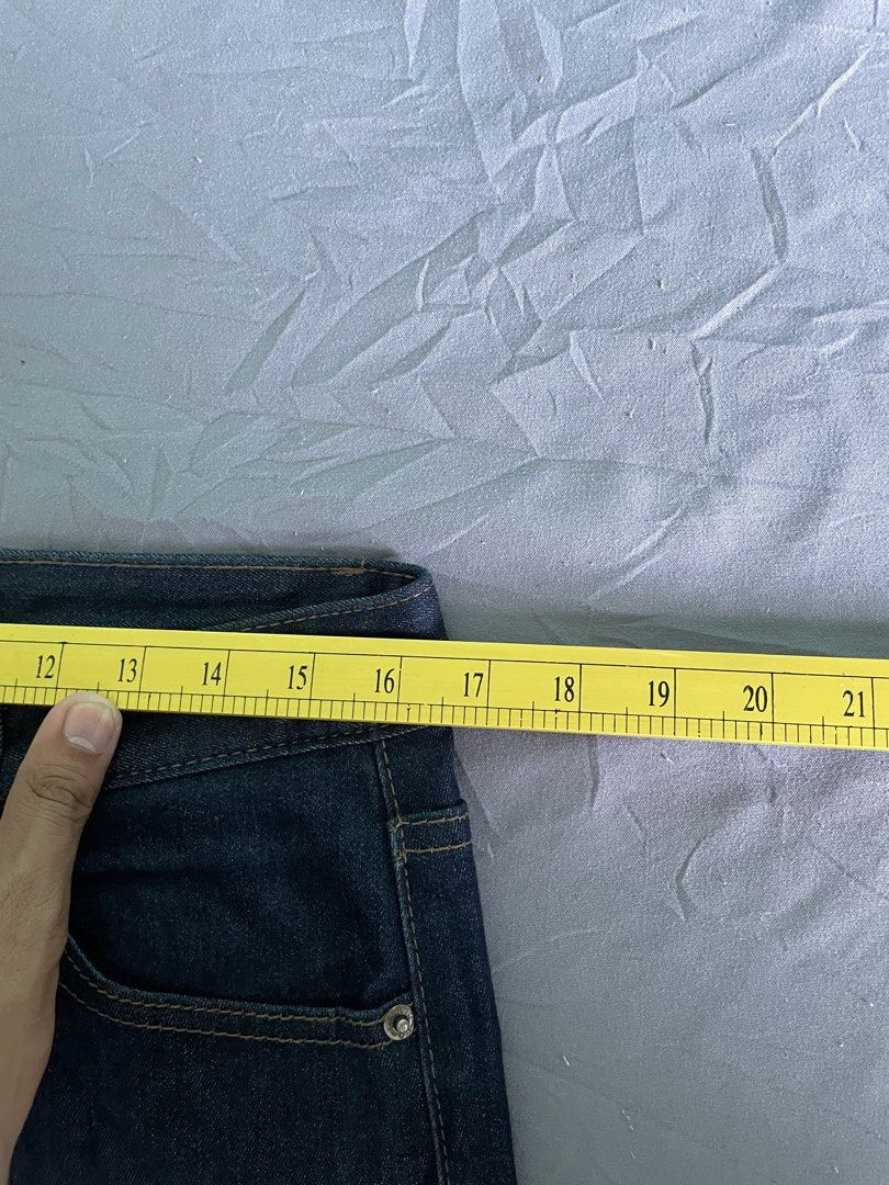 Good Jeans Dark Blue Denim Size 30 (Category: Jeans) located in Cagayan de Oro. Submitted by jekdels05 (Listing ID 1468767756, Image 2). Description: - Brand: Good Jeans - Size: Tagged Size 30 - Color/Wash: Classic dark blue wash with stylish contrast stitching - Material: 65% Cotton, 33% Polyester - Closure: Button fly - Waist: ~16.5 inches across - Total Length: ~36.5 inches - Leg Opening: ~7 inches across.