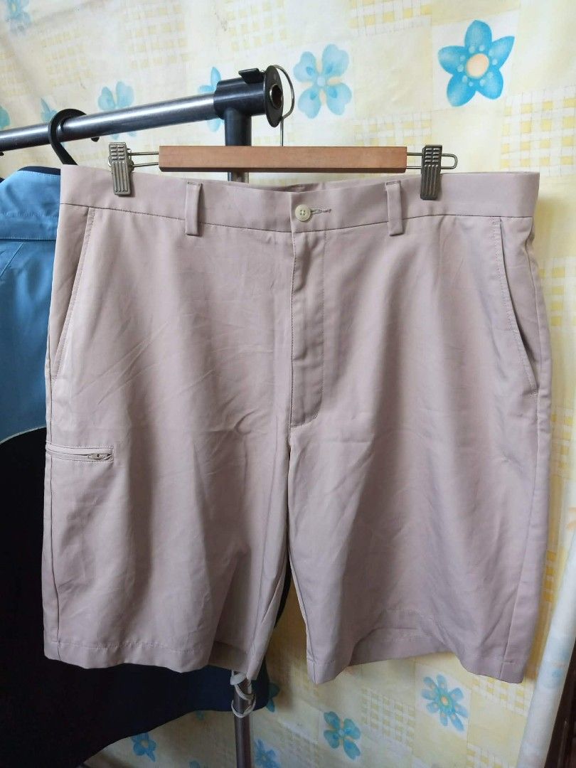 GRAND SLAM Golf Khaki Shorts (Category: Shorts) located in Pasig City. Submitted by rjkfindsofficial (Listing ID 1468779576, Image 1). Description: ITEM DETAILS & SPECS: • Brand: GRAND SLAM GOLF • Color: Khaki / Beige • Texture / Fabric: Slacks-type / Smooth Golf Performance Fabric (100% Polyester) • Tag Size: Size 36 (Waist 36) • Made in: Vietnam • Condition: Preloved / Thrifted (Galing ukay-ukay, needs wash / laba lang) • Legitimacy: 100% Authe