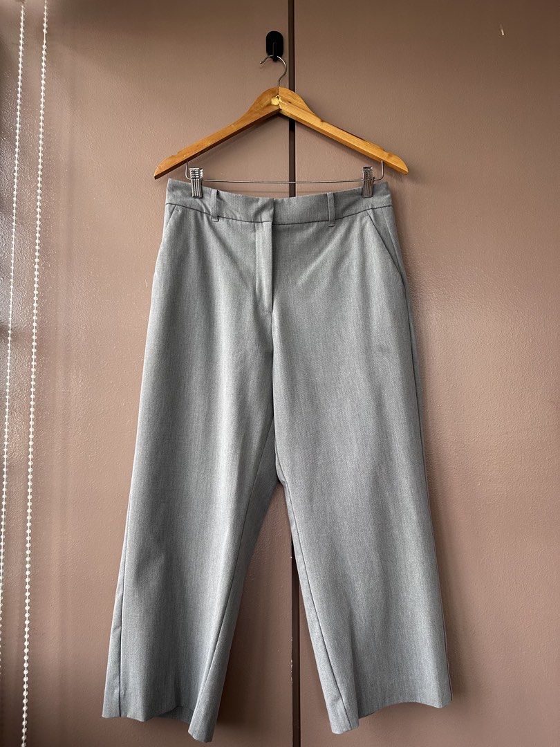 Grey Mango trousers (Category: Other Bottoms) located in Abucay. Submitted by closetofaca (Listing ID 1468799845, Image 1). Description: Waist: up to 32” .
