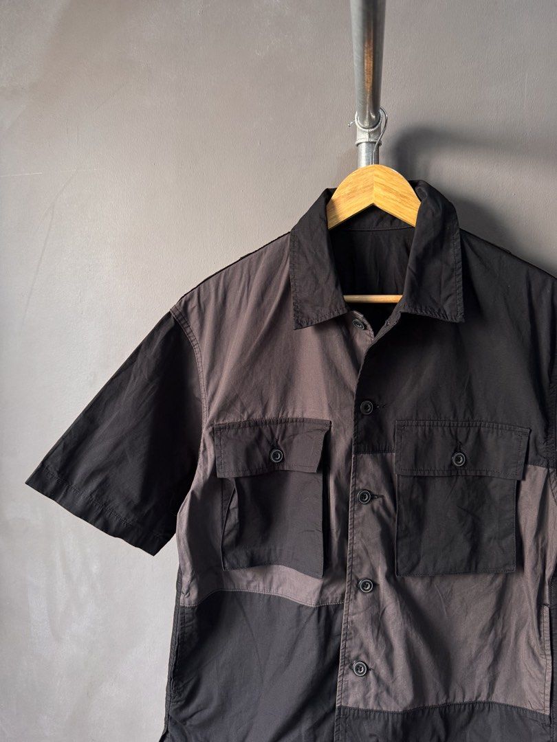 GU - Utility button Up shirt (Category: Activewear) located in Cabuyao City. Submitted by _streetflavor (Listing ID 1468786977, Image 2). Description: GU - Utility button Up shirt Excellent Size: Small fits medium boxi Length: 27 Width: 22 -880 pesos Dm.