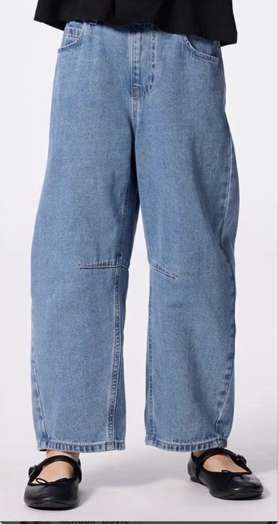 GU Kids Barrel Pants (Denim) (Category: Jeans) located in Quezon City. Submitted by angelicaqb (Listing ID 1468771697, Image 1). Description: Garterized pants (26-28 in waist) .