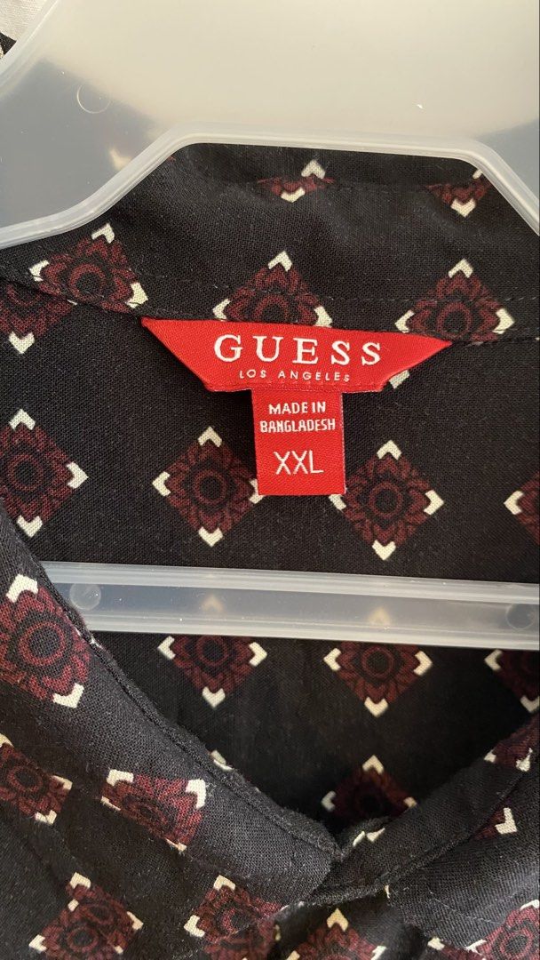 GUESS Polo Button Down – Men’s (Rose Print) (Category: Tshirts & Polo Shirts ) located in Lucena. Submitted by ojfinds (Listing ID 1468758581, Image 3). Description: ‼️FOR SALE‼️ GUESS Polo Button Down – Men’s (Rose Print) • Size: XXL (W24 L29.5) • Condition: Excellent / No issues Available. Message for details..