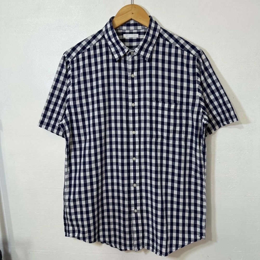 #H971 Lativ Cotton Checkered Button Polo (Blue/White) (Category: Activewear) located in Tagum. Submitted by eightrags (Listing ID 1468780011, Image 1). Description: #H971 Lativ Cotton Checkered Button Polo (Blue/White) Large 22 W 27 L Good as new condition 350.