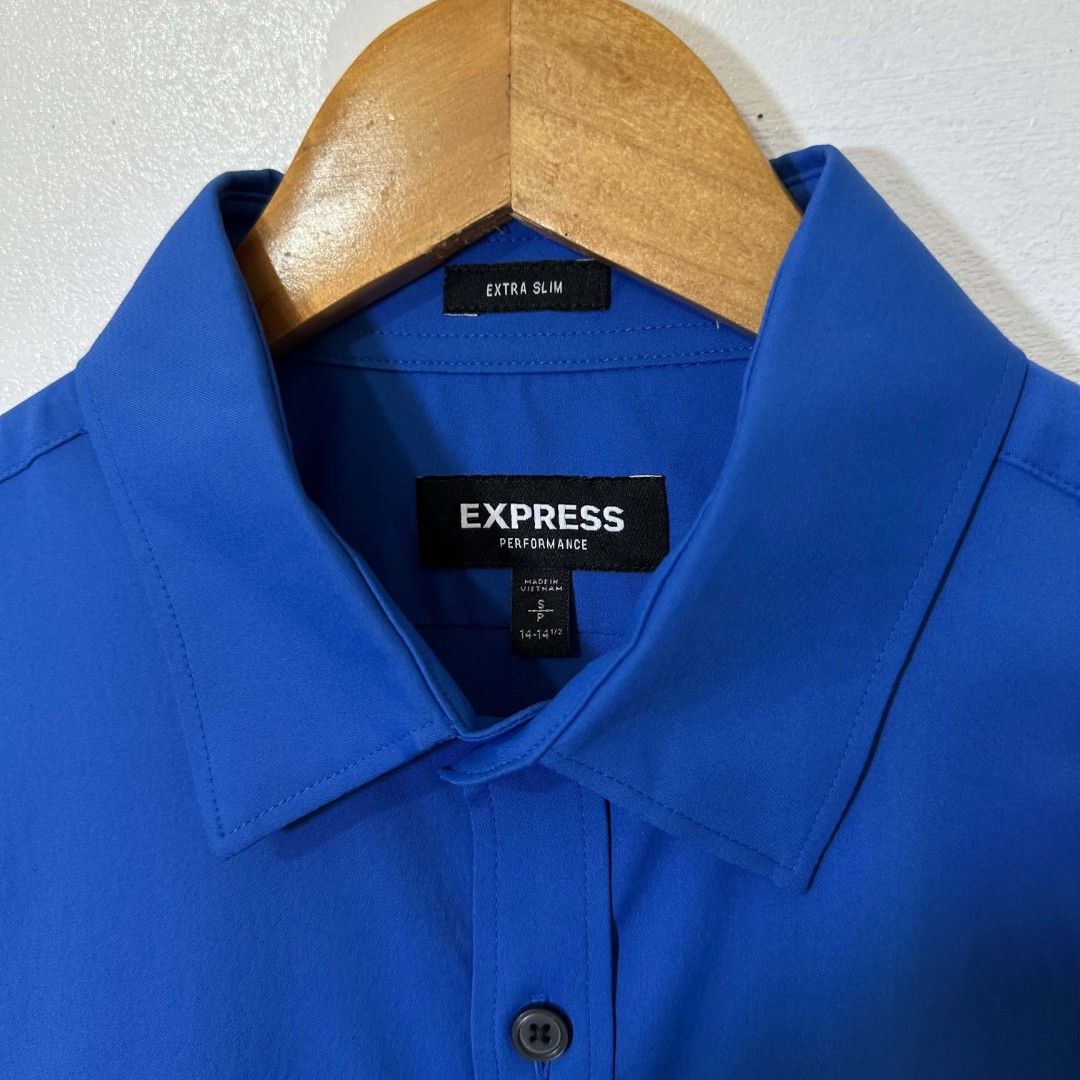 #H976 Express Performance Extra Slim Button Long-Sleeve (Royal Blue) (Category: Activewear) located in Tagum. Submitted by eightrags (Listing ID 1468781228, Image 3). Description: #H976 Express Performance Extra Slim Button Long-Sleeve (Royal Blue) Small 18 W 27 L Good as new condition 300.