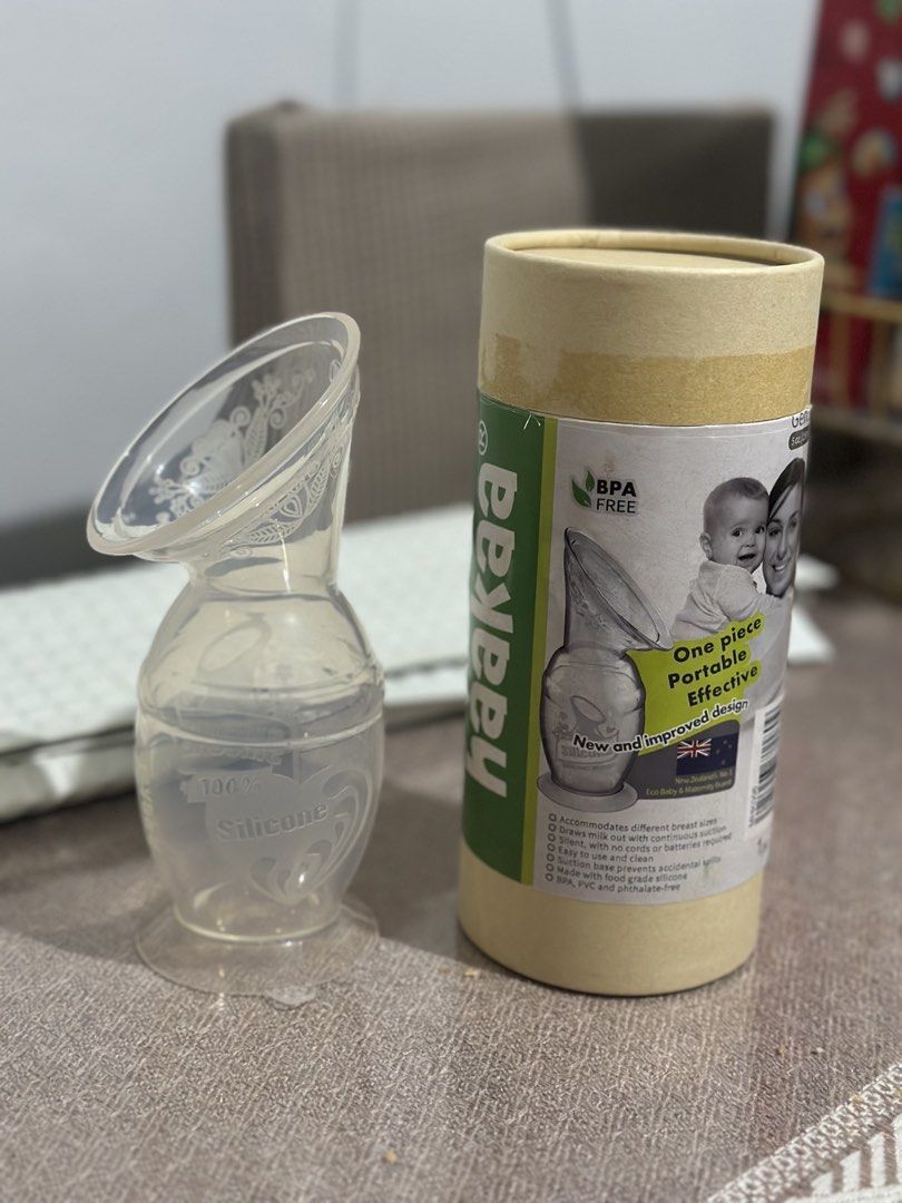 Haakaa Silicone Breast Pump 150ml with Box (Category: Breastfeeding & Bottle Feeding) located in Bacoor. Submitted by eunilove (Listing ID 1468807549, Image 1). Description: - 150ml capacity with a secure suction base to prevent spills - 100% food-grade silicone; BPA, PVC, and phthalate-free - Cordless and battery-free design utilizes natural suction for continuous milk flow - Portable, one-piece, and super easy to clean - Comes with original cyl