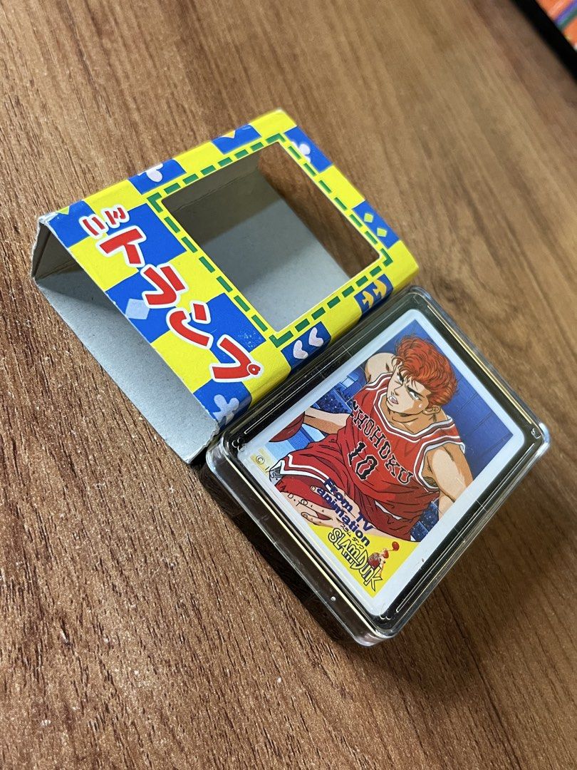 Hanamichi Sakuragi (Category: Raw Singles) located in Gapan. Submitted by lunashop14 (Listing ID 1468718956, Image 3). Description: vintage Slam Dunk mini playing cards (mini trump) set produced by Showa Note in Japan, featuring Hanamichi Sakuragi on the box.