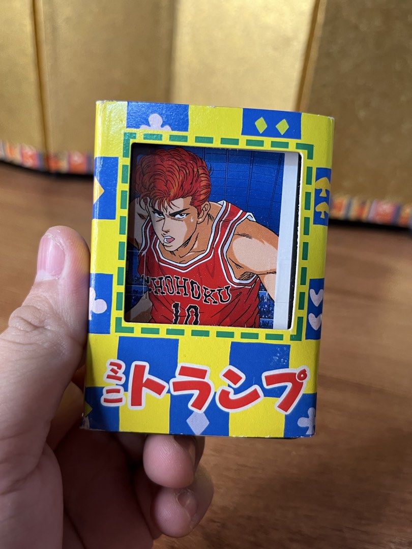 Hanamichi Sakuragi (Category: Raw Singles) located in Gapan. Submitted by lunashop14 (Listing ID 1468718956, Image 1). Description: vintage Slam Dunk mini playing cards (mini trump) set produced by Showa Note in Japan, featuring Hanamichi Sakuragi on the box.