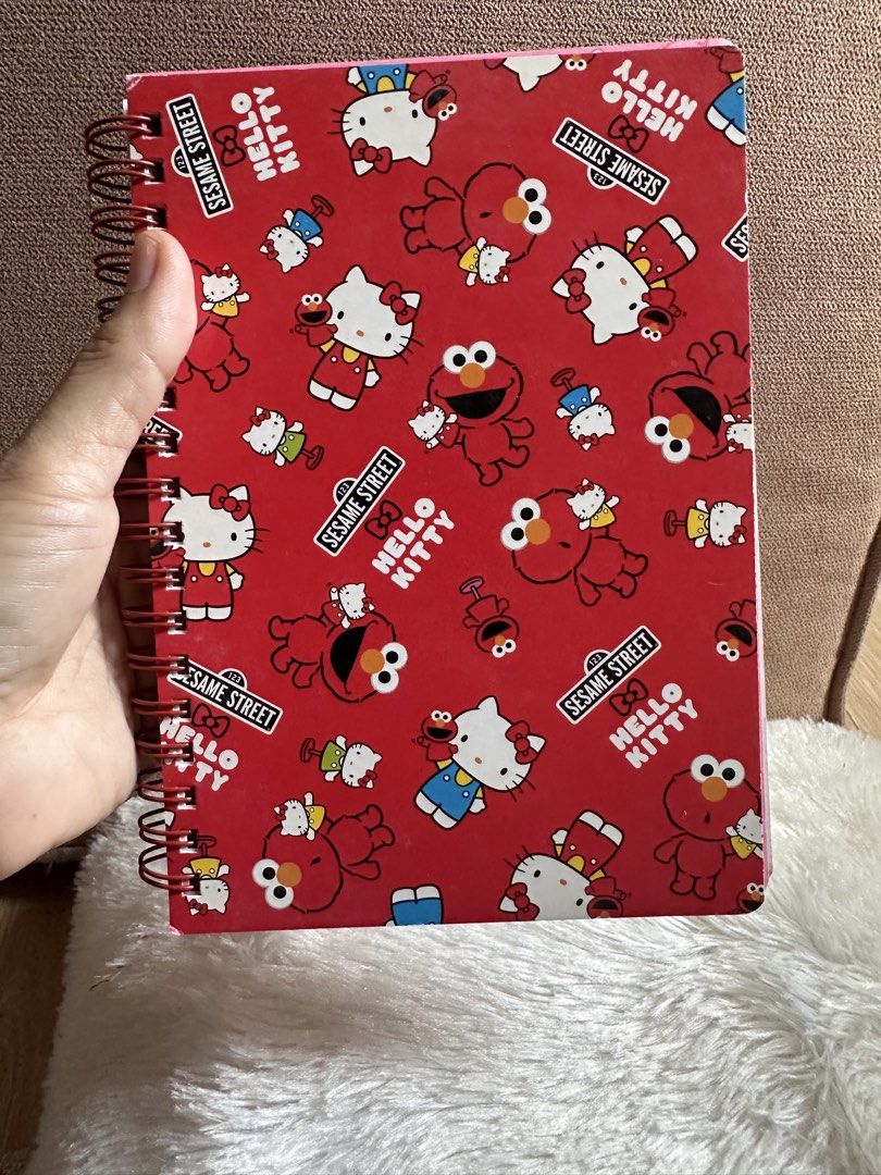 Hello Kitty X Sesame Street Double Sided Cover B6 Spring Notebook (Category: Character Goods) located in Davao. Submitted by favoritepreloved (Listing ID 1468771594, Image 1). Description: 💜 Never Used 💜 2015 copy right design.
