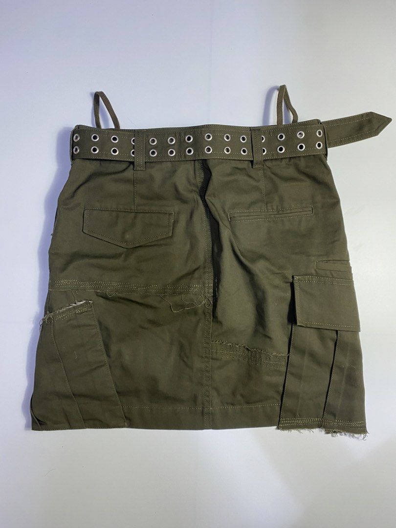 Helmut Lang Military Belted Skirt (Category: Skirts) located in Manila. Submitted by streetw1se.ph (Listing ID 1468909964, Image 3). Description: Helmut Lang military skirt Size: 4 Width:30 Length:18 Hem:19 (Measured in inches) -No major issue -Good as new .