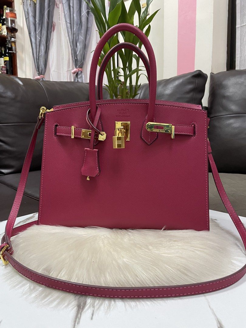 Hermes Top Handle 30cm (Category: Luxury Bags & Wallets) located in Mandaue City. Submitted by ludz_0246 (Listing ID 1468718109, Image 1). Description: Dustbag Coded Detachable Strap In 30cm To handle Fuschia Pink In gold hardware Actual photo No Issue.