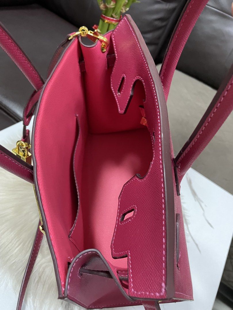 Hermes Top Handle 30cm (Category: Luxury Bags & Wallets) located in Mandaue City. Submitted by ludz_0246 (Listing ID 1468718109, Image 3). Description: Dustbag Coded Detachable Strap In 30cm To handle Fuschia Pink In gold hardware Actual photo No Issue.
