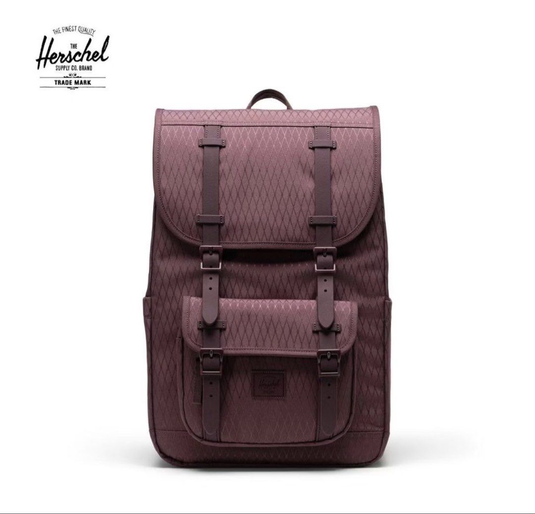 Herschel Supply Co. Backpack (Category: Backpacks) located in Pasay City. Submitted by khlxrys (Listing ID 1468812686, Image 1). Description: - Brand: Herschel 21L - Color/Pattern: Dark purple with a chic diamond lattice design Message me for actual pics. Original 💯 No issue. Used twice only.