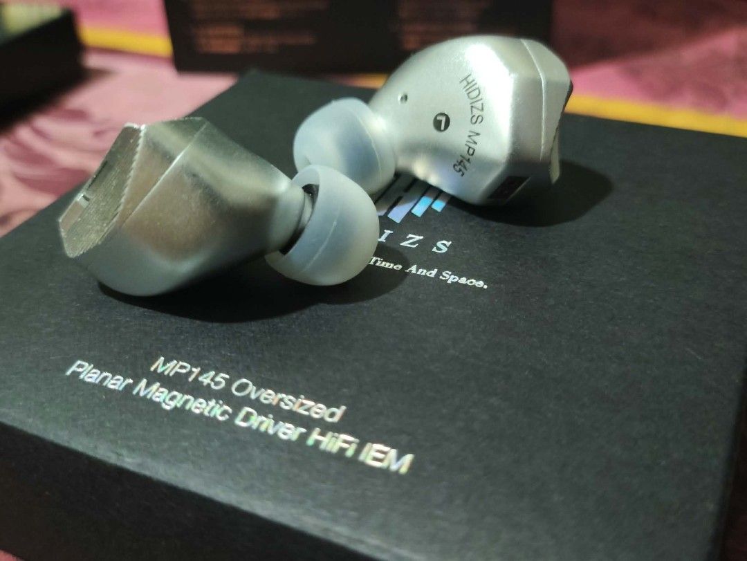 Hidizs MP145 OG IEM (Category: Earphones) located in Cagayan de Oro. Submitted by treantzxd (Listing ID 1468714114, Image 2). Description: Hidizs MP145 OG In-Ear Monitor Still in Excellent Condition Original Price: 9,315 Sale Price: 4500 Specs: 14.5mm Planar-Type IEM Large room soundstage, analytical and U-shape sound signature Aluminum alloy shell Includes: Moondrop Old Fashioned (Type-C) or Brandnew KBEAR ST12 Plus Location: Cagayan de Oro City