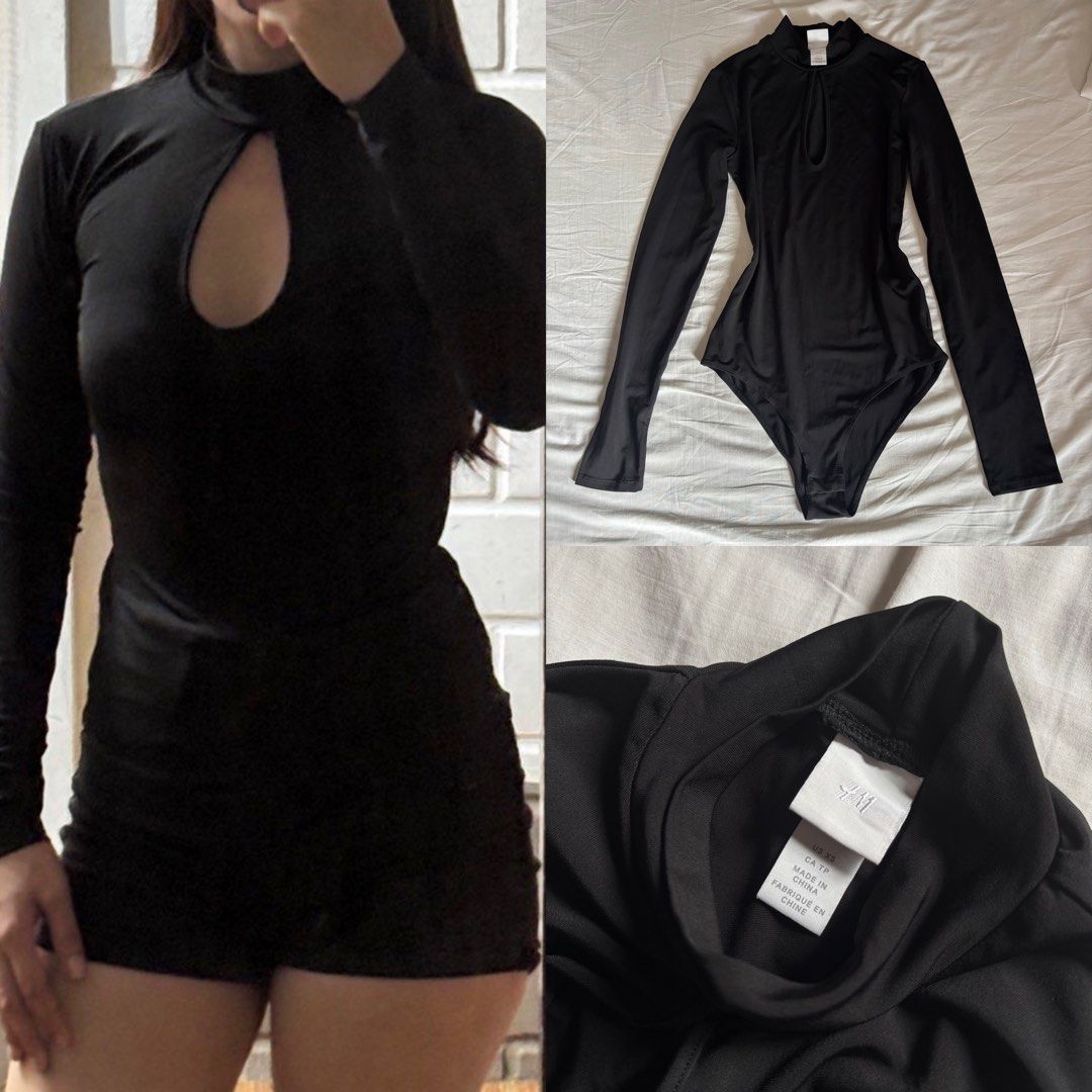 H&M Black Boobcut Fitted Bodysuit (Category: Longsleeves) located in Binan City. Submitted by mypreloved_haul (Listing ID 1468739952, Image 1). Description: LAST PRICE POSTED!.