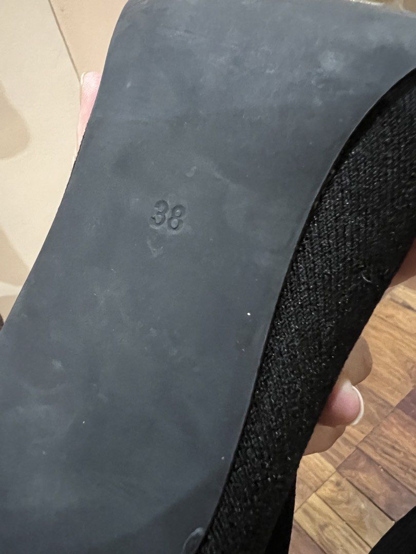 H&M Black Sock Stiletto Boots (Category: Boots) located in Paranaque City. Submitted by krcts (Listing ID 1468866925, Image 3). Description: Barely used EUR 38 / US 7 Condition: Uppers are clean; minor dirt on bottom soles .