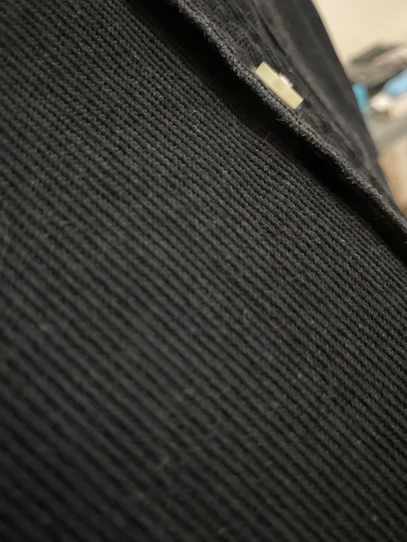 H&M CORDUROY SHIRT (Category: Tshirts & Polo Shirts ) located in Manila. Submitted by declutterlord (Listing ID 1468914084, Image 3). Description: Brand: H&M - Color: Black - Size: XS (Regular Fit) - Dimensions: 19.5in x 27in Notes: - ZERO bleach stains - ZERO puncture holes - ZERO loose buttons - CONSISTENT corduroy line pattern with no breaks or tears - NEGLIGIBLE fading (9.8/10) along the inner collar that is hardly noticeable when worn. - NEV