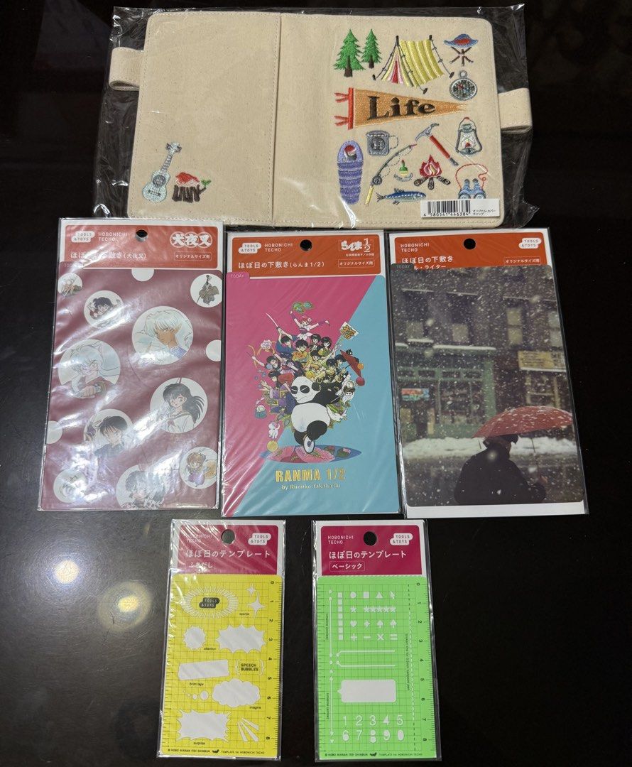 Hobonichi A6 set (Category: Other Stationery & Craft) located in Manila. Submitted by tater_thoughts (Listing ID 1468780775, Image 1). Description: A6 Hobonichi Cover (3) A6 Pencil Boards (2) stencils MOP: BDO or BPI RFS: never used the items MOD: same-day delivery or JnT Express.