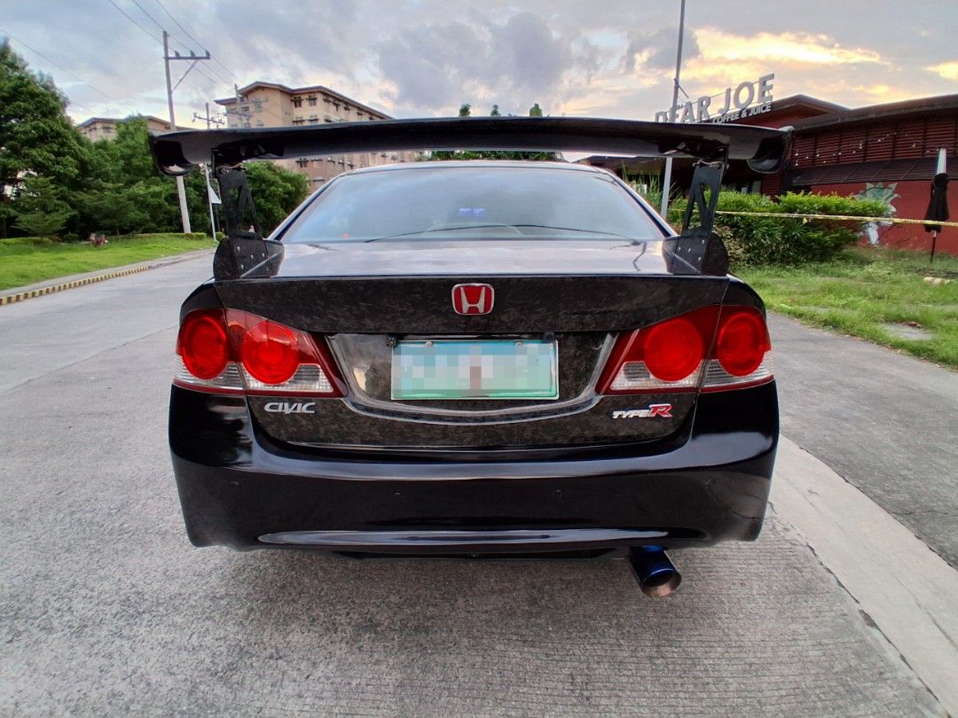 Honda Civic 1.8 Manual (Category: Used Cars) located in Manila. Submitted by robinteves (Listing ID 1468847471, Image 2). Description: 2007 Honda Civic FD TypeR kits Manual 120k+ Orig mileage Allstock Fresh engine TypeR Bumbers TypeR Side Skirts Greddy Muffler 18s TE37 COPY Rota Rays Lognuts Tier1 23k Lumens Headlight Bulbs White Fordged Carbon Hood Fordged Carbon Wide Fenders Fordged Carbon Trunk Fordged Carbon Wing Carbon Steering Wheel Smart L