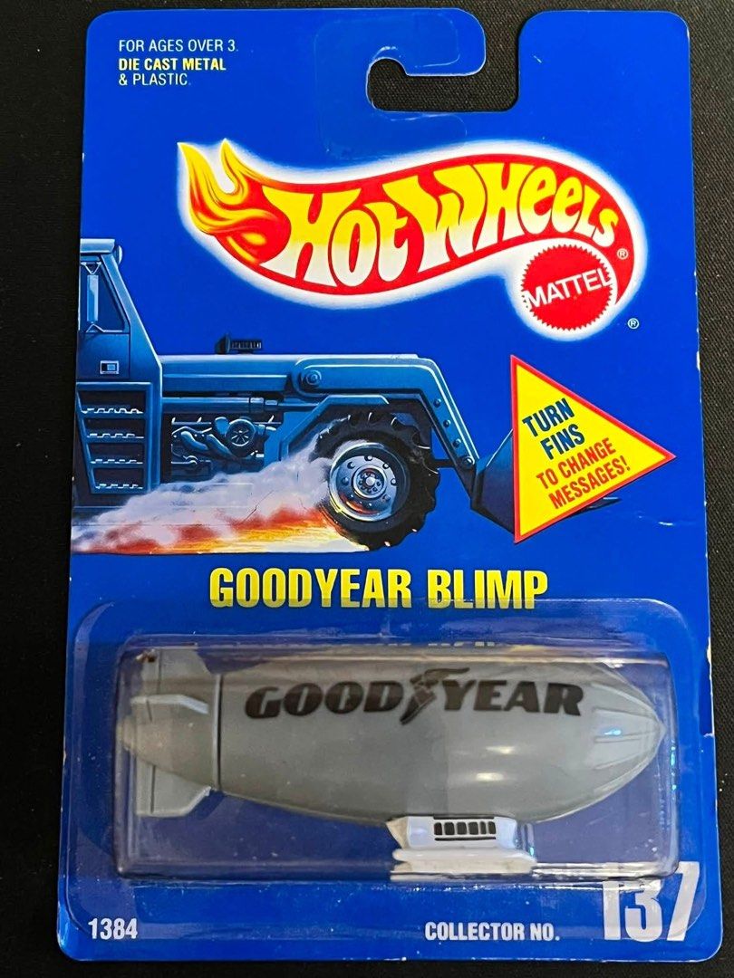 Hot Wheels Goodyear Blimp (Category: Vehicle & Diecast Models) located in Quezon City. Submitted by tylorddg (Listing ID 1468770273, Image 1). Description: Selling for 120 Php Cainta-Marikina-Pasig Lalamove-LBC-Pick up Gcash-Bdo-Bpi .