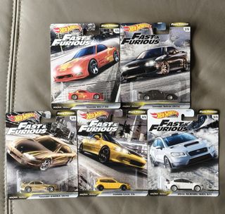 Hot Wheels Premium Fast & Furious Fast Imports 5-Car Set, Toys ...