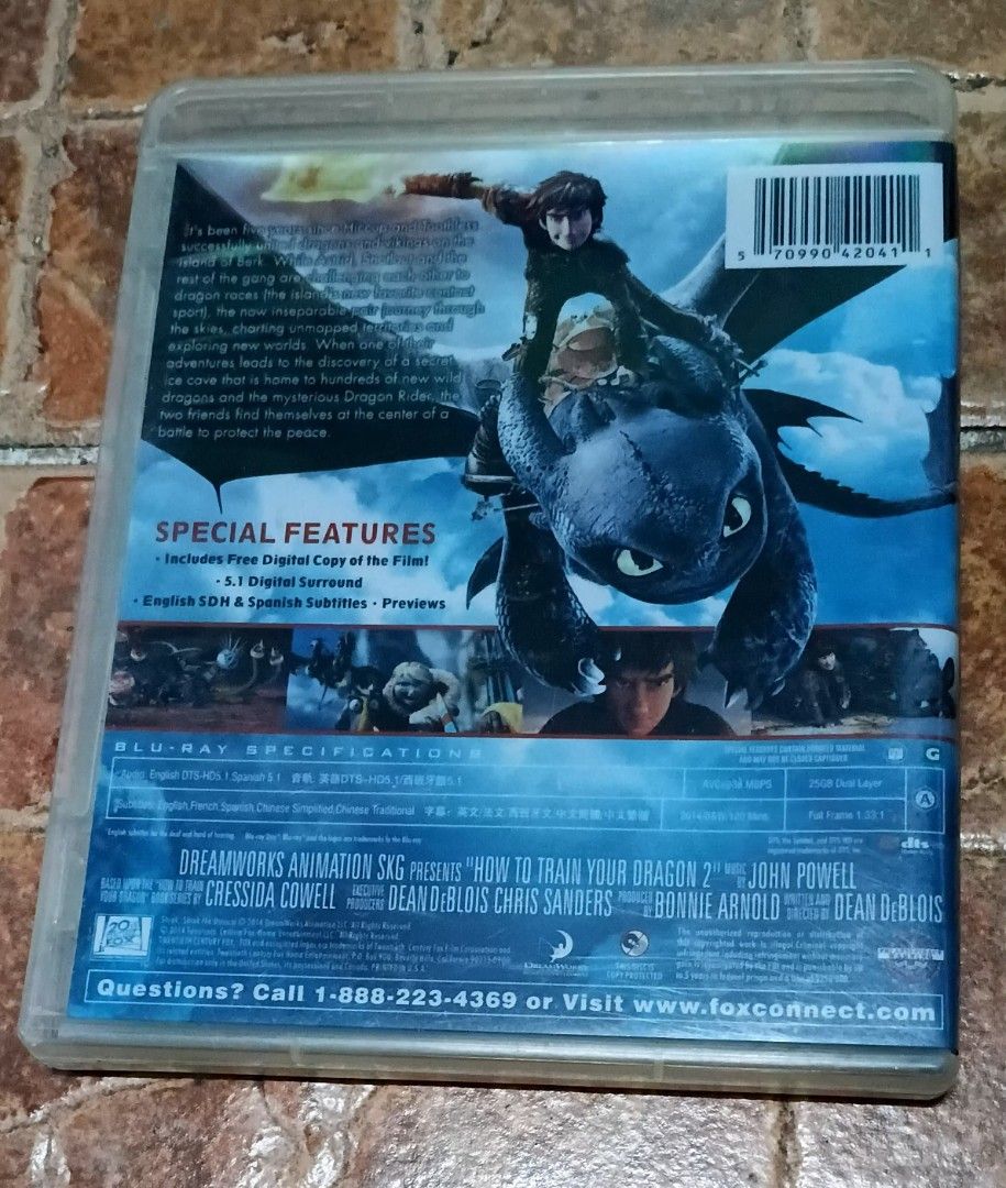 How to Train Your Dragon 2 Blu-ray Disc (Category: CDs & DVDs) located in Quezon City. Submitted by dancatz (Listing ID 1468888757, Image 3). Description: □ P 150.00 - Title: How to Train Your Dragon 2 - Format: Blu-ray (Includes movie disc, original case, and artwork) - Audio: English DTS-HD 5.1, Spanish - Subtitles: English, Spanish - Rating: PG - Perfect for family movie night! - bootleg LFB Seller's location : Brgy. Sta. Teresita Quezon City 