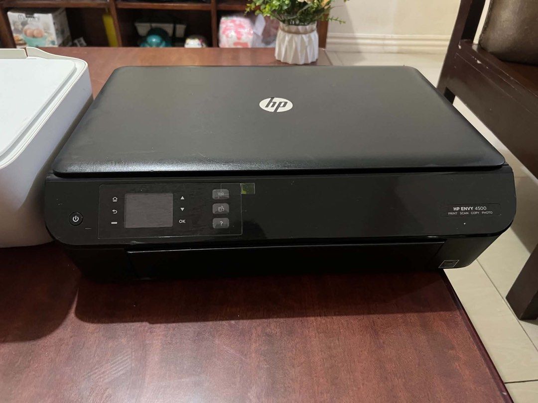 HP Envy 4500 All-in-One Printer Black (Category: Printers, Scanners & Copiers) located in Taguig. Submitted by ghiebow06 (Listing ID 1468783960, Image 1). Description: - Model: HP Envy 4500 Wireless All-in-One Printer (Black) - Functions: Print, scan, and copy - Design: Compact size fits easily on any desk with a smooth-lifting flatbed scanner lid and clean glass surface - Inclusion: Power cord included - Ideal For: Home office tasks and school p
