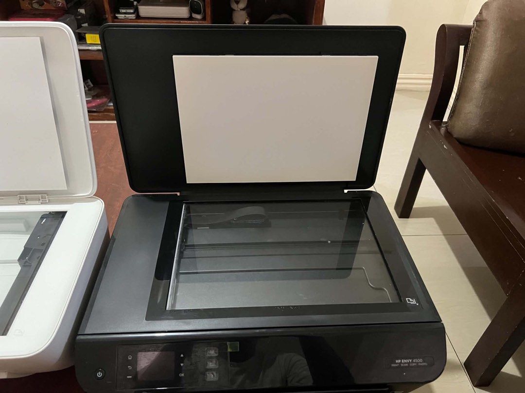 HP Envy 4500 All-in-One Printer Black (Category: Printers, Scanners & Copiers) located in Taguig. Submitted by ghiebow06 (Listing ID 1468783960, Image 2). Description: - Model: HP Envy 4500 Wireless All-in-One Printer (Black) - Functions: Print, scan, and copy - Design: Compact size fits easily on any desk with a smooth-lifting flatbed scanner lid and clean glass surface - Inclusion: Power cord included - Ideal For: Home office tasks and school p