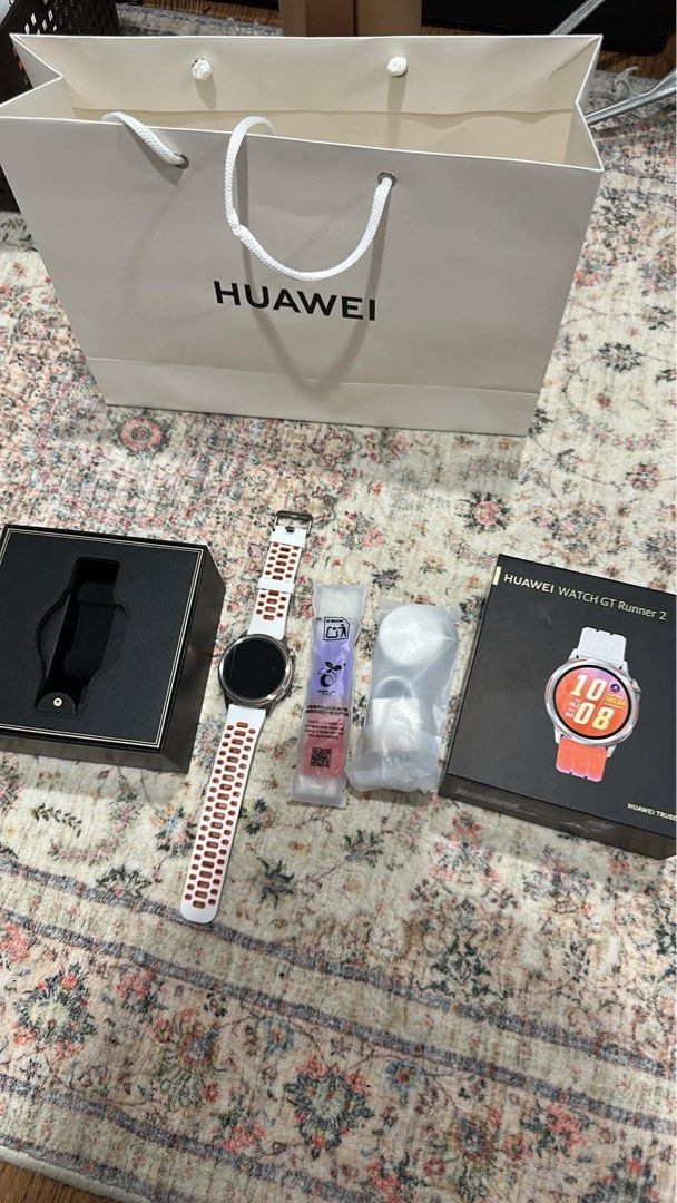 Huawei GT Runner 2 (Category: Wearables & Smart Watches) located in Manila. Submitted by ivancoloma31258 (Listing ID 1468853851, Image 2). Description: Huawei GT Runner 2 Used Twice. Date of Purchase: Oct 9, 2026 Complete w/ box and manual 2 YEARS WARRANTY 15,000 PESOS ONLY HUAWEI GT Runner 2 (Short Specs) * Display: 1.32” AMOLED (466 × 466) * Weight: ~34.5 g (without strap) * GPS: Dual-band (L1 + L5), 6 satellite systems * Battery: Up to 14 days