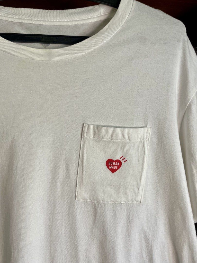 HUMAN MADE (Category: Tshirts & Polo Shirts ) located in Davao. Submitted by the_rare_hustla (Listing ID 1468740513, Image 3). Description: HUMAN MADE Issue Washable Stain Need Wash Only Color rate 10/10 Width - 21 Length - 28 Size M on tag Fit to Large-XL Dm If Interested!.
