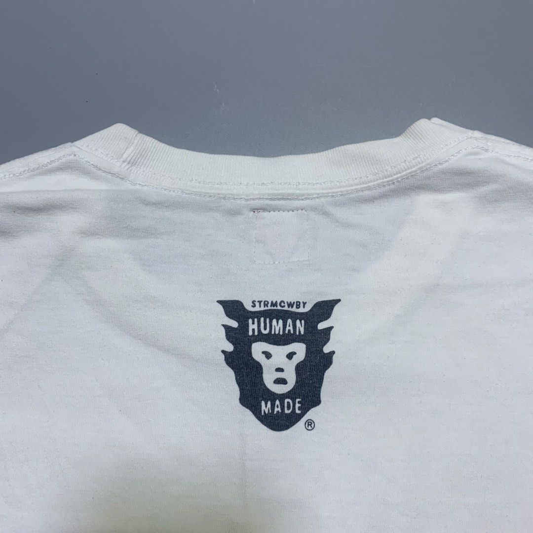 HUMAN MADE x REO SANO TEE (Category: Tshirts & Polo Shirts ) located in Cabanatuan. Submitted by _w2keed (Listing ID 1468824180, Image 3). Description: Size: L (W21' x L30') Condition: 9.5/10 Color rate: 9.5/10 Issue/s: 1 pinhole at shoulder, need rewash.