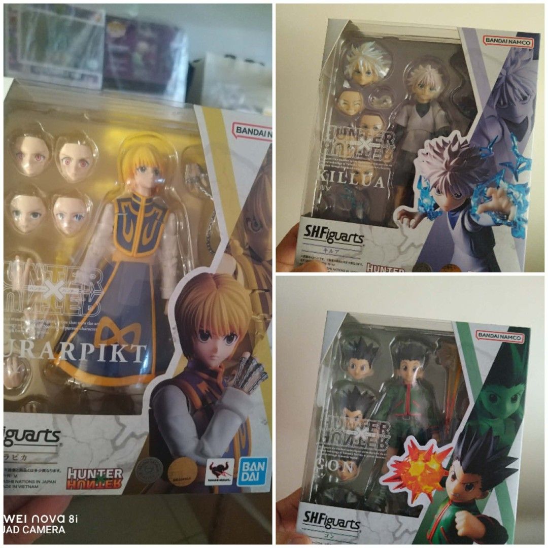 hunter x hunter shfiguarts figures (Category: Action & Battle Toys) located in Manila. Submitted by hktdannyan14441 (Listing ID 1468820481, Image 1). Description: shfiguarts hunter x hunter figures misb authentic guaranteed pm lang po.