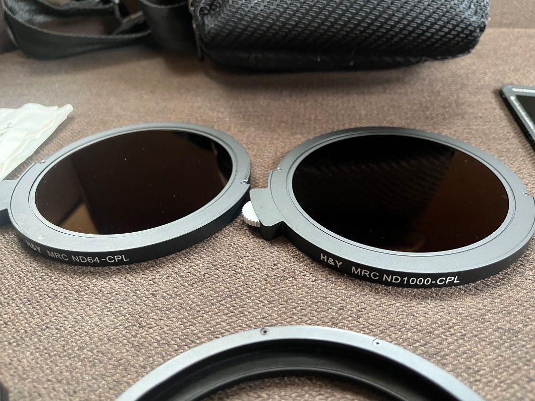 H&Y Magnetic ND Filter Set (Category: Camera Bags & Carriers) located in Sorsogon. Submitted by dennisovich_ (Listing ID 1468820122, Image 2). Description: H&Y K-Series Holder •H&Y RevoRing Swift Variable Lens Adapter •H&Y Swift 95mm Drop-In Filter Rack •H&Y Swift ND64+CPL •H&Y Swift ND1000+CPL •H&Y K-Series 100×150mm GND Filter With Magnetic Frame •H&Y 100mm Luxury Filter Pouch With 8 Pockets Selling as set only. P35k + SF RFS: Extra Filter Set.