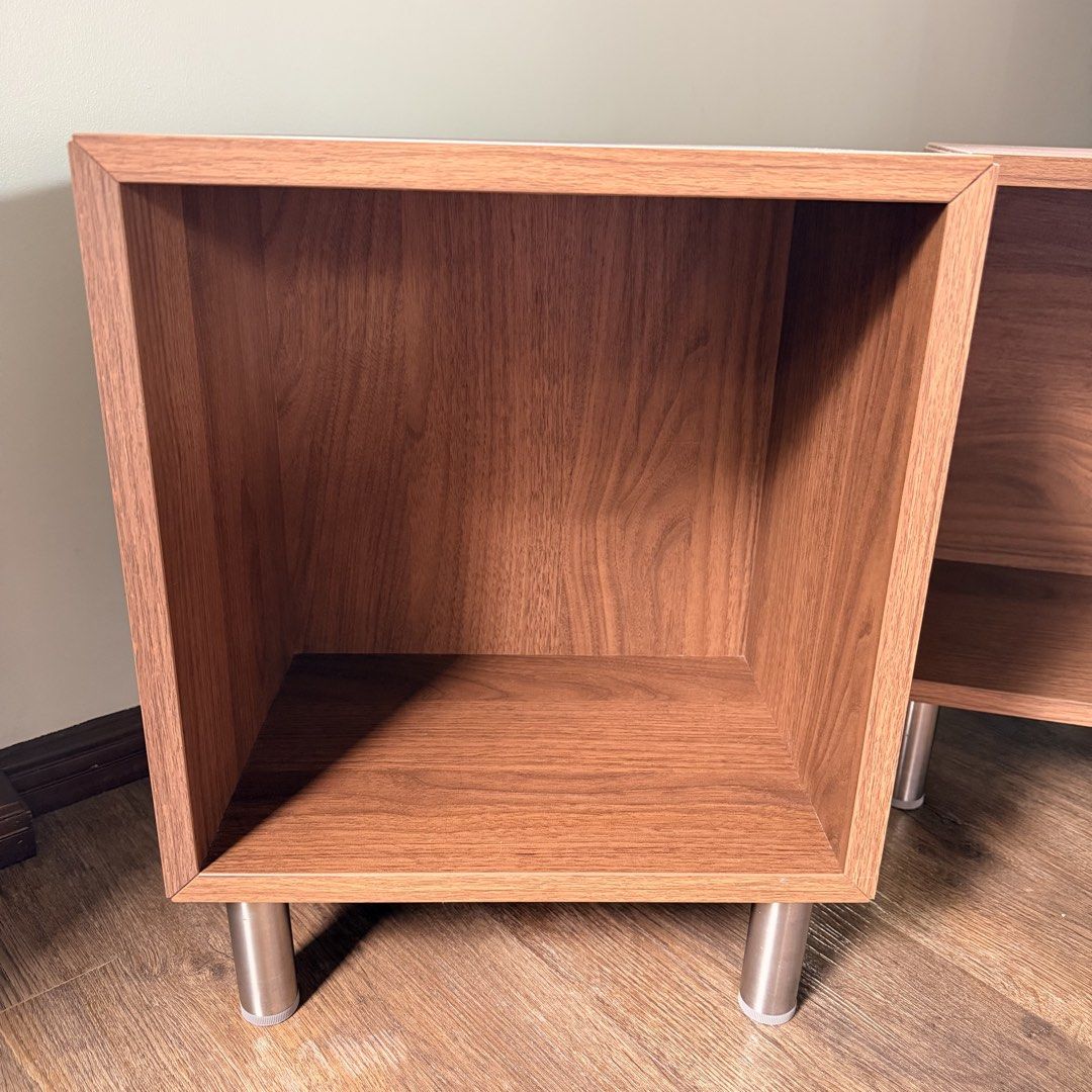 IKEA Eket Open Cabinet w/ Legs (2pcs) (Category: Shelves, Cabinets & Racks) located in Antipolo. Submitted by clairescleanup (Listing ID 1468782072, Image 2). Description: Qty: 2pcs Dimensions: 35cm W x 25cm D x 45cm H - 3k for the 2 cabinets - Eket cabinet in Brown walnut effect - Eket legs in Metal/silver - Payment only thru Gcash - SF will be shouldered by buyer .
