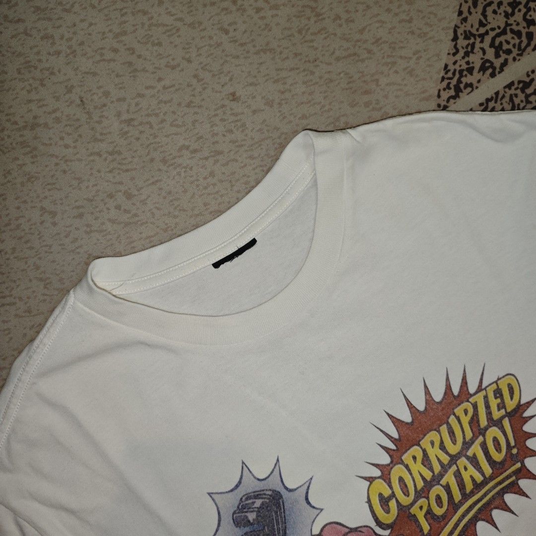 Imran Potato x Rays Corrupted Mind “Corrupted Potato” Graphic Shirt (Category: Tshirts & Polo Shirts ) located in Tanay. Submitted by polothriftedit (Listing ID 1468865936, Image 3). Description: Issue: cut tag Still in excellent condition Color rate: 10/10 No loose stitches, no distressing dimes: width: 22.5" length: 28.5" no return, no exchange, no refund [ pwede tumawad kahit walang kasalanan ].