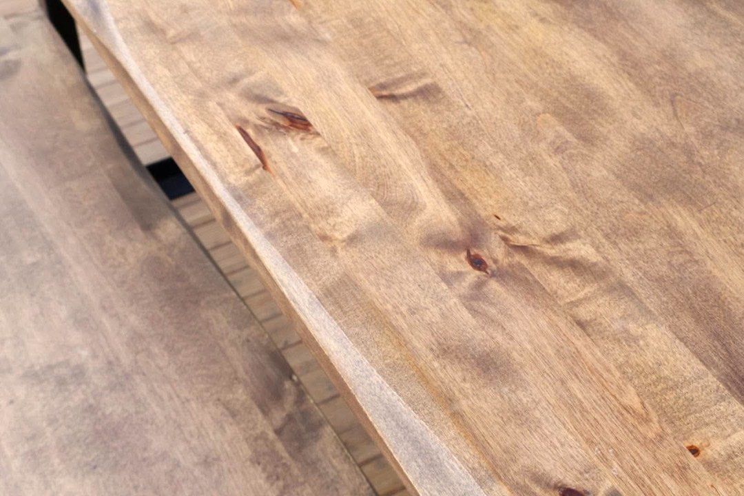 Industrial Wooden Dining Table With Two Benches (Category: Tables & Sets) located in Manila. Submitted by justinlei.103 (Listing ID 1468844701, Image 2). Description: JAPAN SURPLUS FURNITURE “Sankan Japan” HEAVY SOLID WOOD SLAB WOO DESIGN 4 SEATERS DINING SET IN METAL FRAME Size 59L x 31W x 27.75H” (TABLE) 41L x 15W x 16.5SH”(BENCH CHAIRS) (AS-IS ITEM) *Minimal Scratch Only IN GOOD CONDITION.