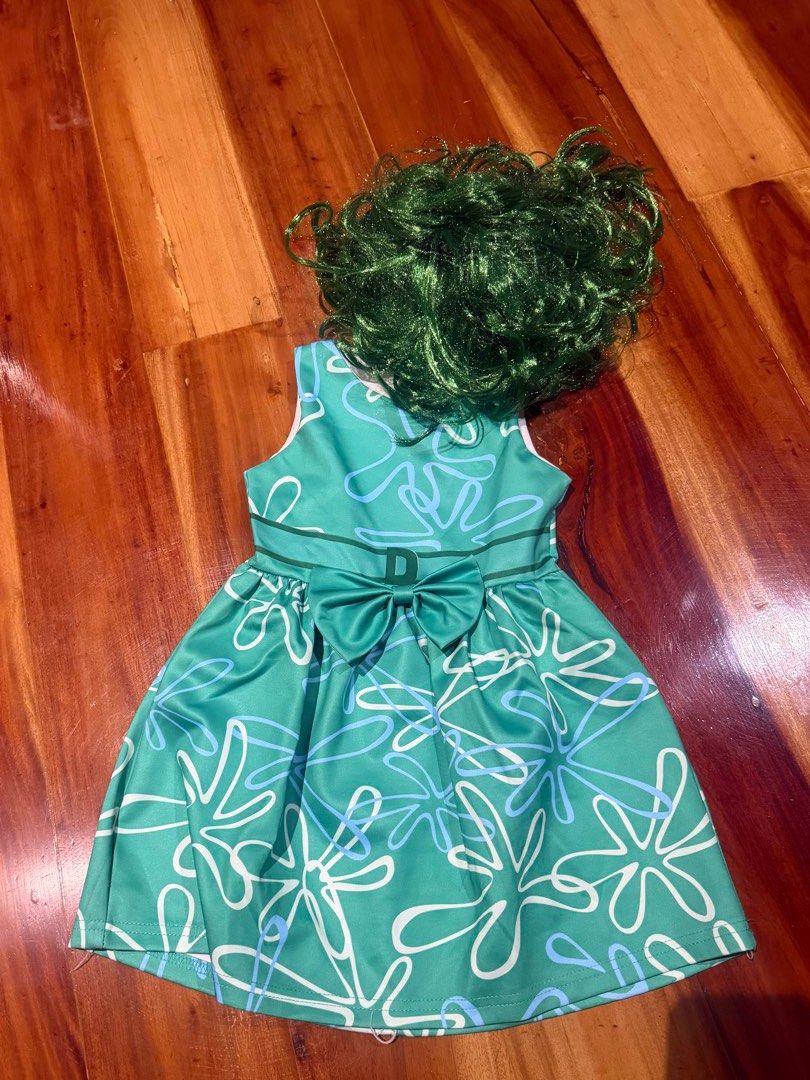 Inside Out Disgust Costume (Category: Babies & Kids Fashion) located in Quezon City. Submitted by twixietwix (Listing ID 1468871566, Image 1). Description: -Disgust Dress/ costume - Includes a fun, bright green curly wig - Convenient back zipper closure - Size: 100 (for 2-3 years old) - only used once, like new.
