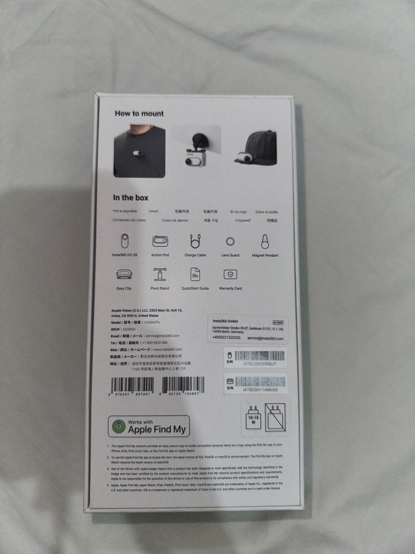 Insta360 GO 3S 128GB Standard Edition (Category: Video Cameras) located in Manila. Submitted by jwlpz (Listing ID 1468789914, Image 2). Description: SELLING MY INSTA360 GO 3S (128GB) 🤍📸 ₱13,000 ONLY! ✨ Bought this last December 2025 and only used it THREE TIMES! Basically just sitting in its box, so I’m hoping to find someone who’ll actually get to enjoy it! 🥹 INCLUSIONS: * 📦 Original box — still available * 🔌 Charging cable — never used * �