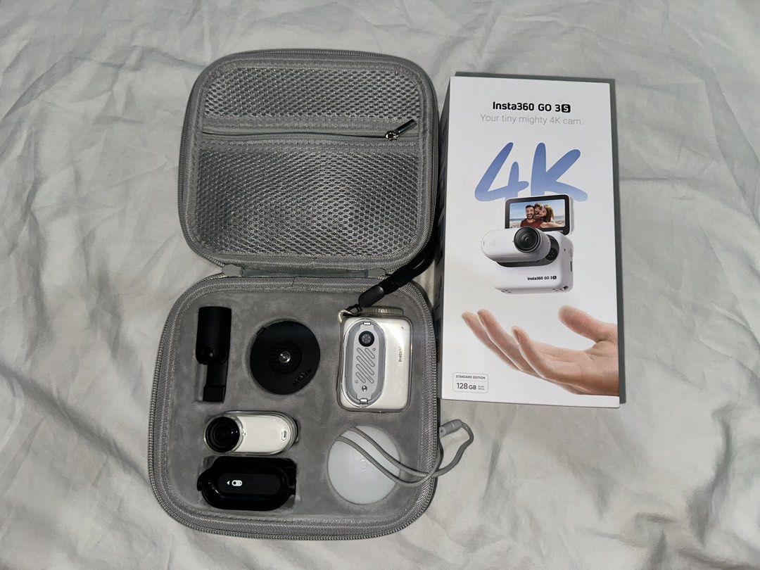 Insta360 GO 3S 128GB Standard Edition (Category: Video Cameras) located in Manila. Submitted by jwlpz (Listing ID 1468789914, Image 3). Description: SELLING MY INSTA360 GO 3S (128GB) 🤍📸 ₱13,000 ONLY! ✨ Bought this last December 2025 and only used it THREE TIMES! Basically just sitting in its box, so I’m hoping to find someone who’ll actually get to enjoy it! 🥹 INCLUSIONS: * 📦 Original box — still available * 🔌 Charging cable — never used * �