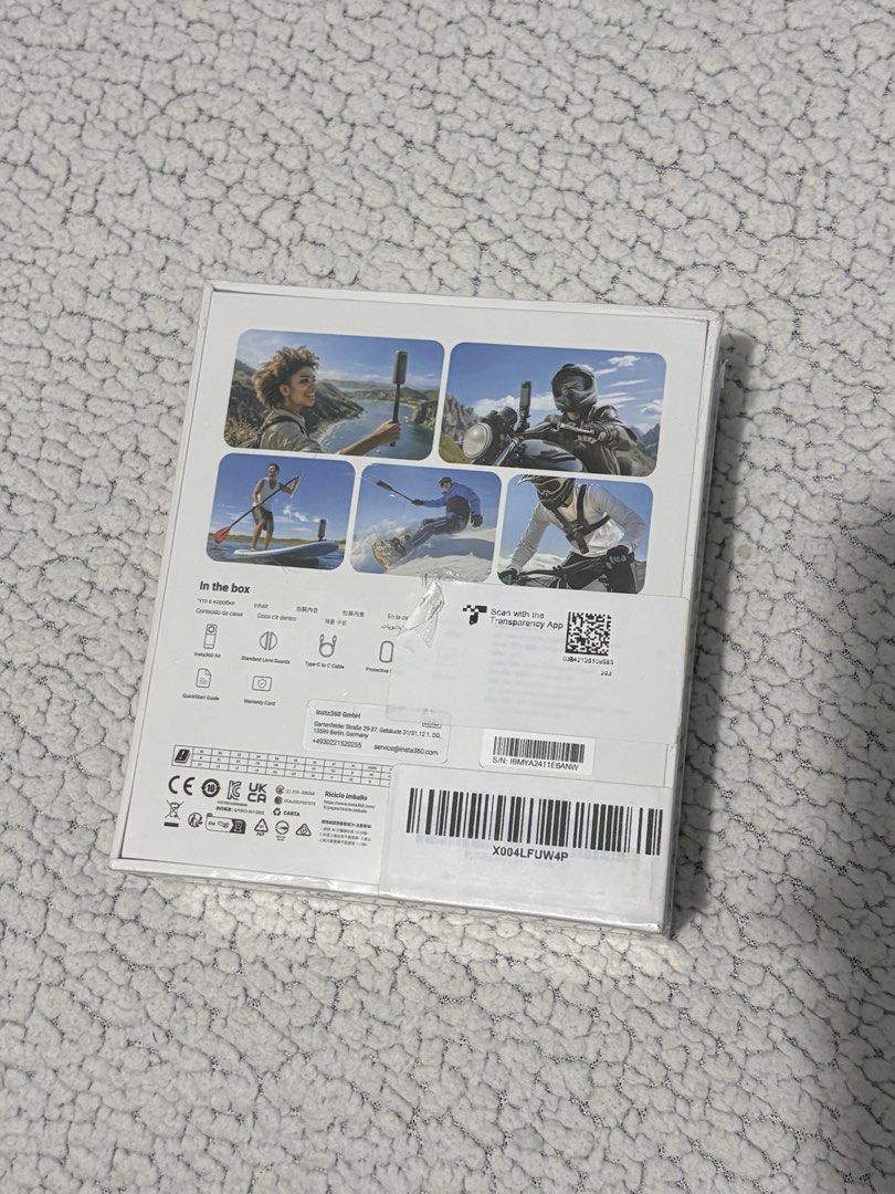 Insta 360 x4 Brand New (Category: Video Cameras) located in Manila. Submitted by keenbird.9f5916 (Listing ID 1468740439, Image 3). Description: Brand New Insta 360 x4 Camera RFS: won’t use it at all Loc: San Fernando, Pampanga Negotiable sa sure buyer Box inclusions: the camera, battery, lens guards, thermo grip cover, pouch, and cables Note: MicroSD card and Invisible Selfie Stick are not included in the standard retail box (sold separately by I
