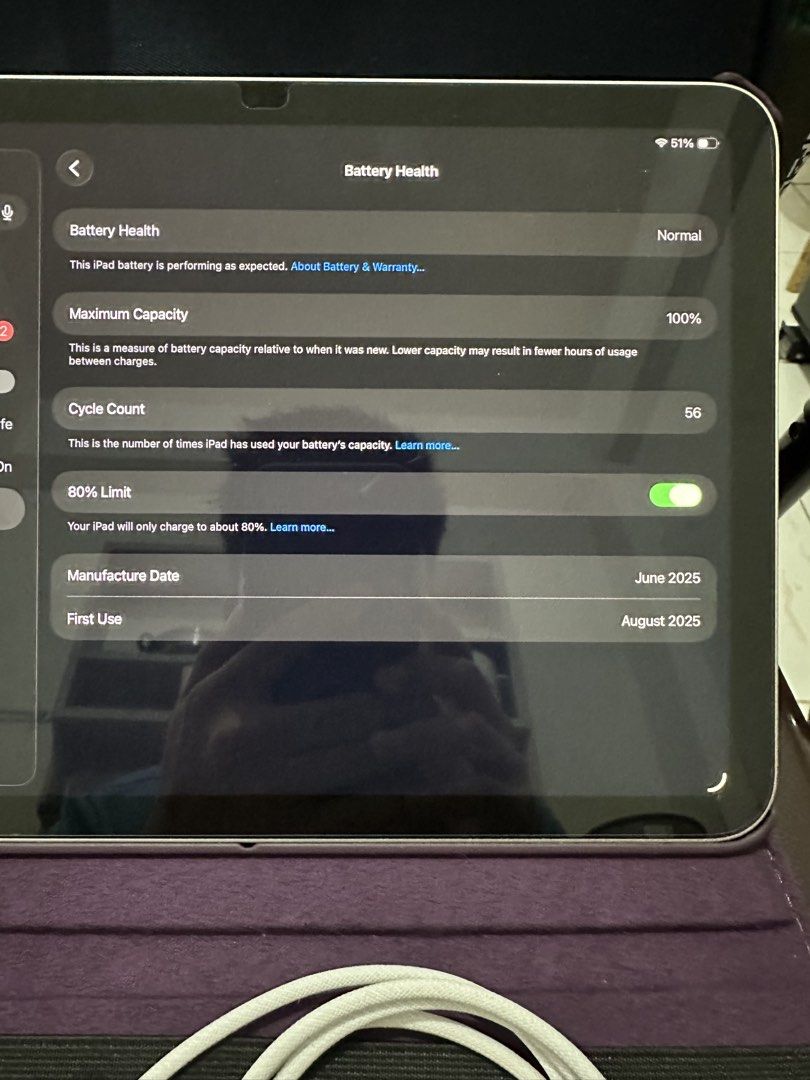 Ipad 11th Gen A16 (Silver) - 100% BH and 56 CC (Category: iPad) located in Quezon City. Submitted by KulotThai (Listing ID 1468739791, Image 2). Description: Selling my personal Ipad A16 (11th Gen) purchased from Digital Walker (August 02, 2025). The tempered glass was installed since purchase of the ipad. Apple warranty coverage was already expired. The ipad comes with the following: 1. Original box (same IMEI and Model No.) 2. Original apple ty