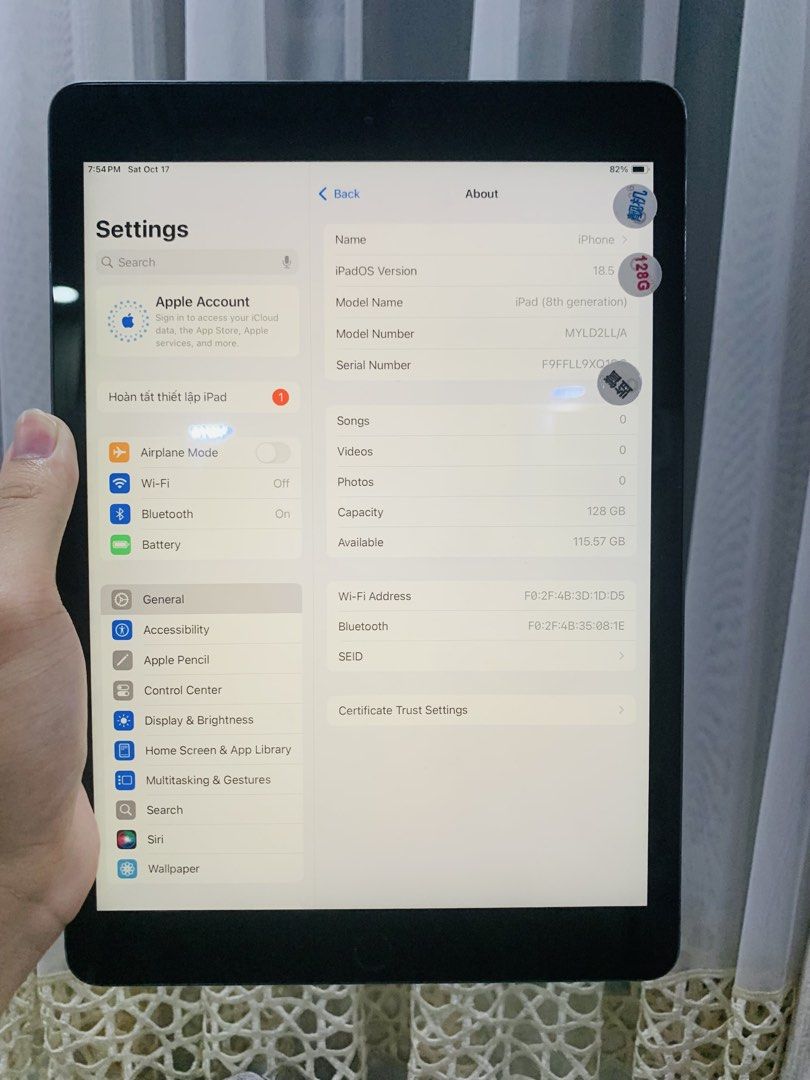 iPad 8th Gen 128gb Wifi Use (Category: Other Gadgets) located in San Juan City. Submitted by spartan_222004 (Listing ID 1468759054, Image 2). Description: 𝐍𝐄𝐖 𝐒𝐓𝐎𝐂𝐊 𝐀𝐋𝐄𝐑𝐓! 🔥📱 ✨ 𝐀𝐏𝐏𝐋𝐄 𝐈𝐏𝐀𝐃 𝟖𝐓𝐇 𝐆𝐄𝐍𝐄𝐑𝐀𝐓𝐈𝐎𝐍– 𝟏𝟐𝟖𝐆𝐁 ✨ ✅ 𝐌𝐎𝐃𝐄𝐋: 𝐈𝐏𝐀𝐃 𝟖𝐓𝐇 𝐆𝐄𝐍 ✅ 𝐒𝐓𝐎𝐑𝐀𝐆𝐄: 𝟏𝟐𝟖𝐆𝐁 ✅ 𝐂𝐎𝐍𝐍𝐄𝐂𝐓𝐈𝐕𝐈𝐓𝐘: 𝐖𝐈-𝐅𝐈 𝐔𝐒𝐄 ✅ 𝐂𝐎𝐋𝐎𝐑: 𝐒𝐏𝐀𝐂𝐄 𝐆𝐑𝐀𝐘 ✅ 𝐓𝐎𝐔𝐂𝐇 𝐈𝐃: 𝐅𝐈𝐍𝐆𝐄𝐑𝐏𝐑𝐈𝐍𝐓 𝐒𝐄𝐍𝐒�
